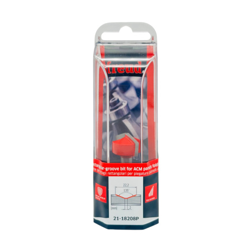 Фреза пазовальная V-образная ( для гипса) D=22.2; h=12,5; Z=2; A=8; α=135˚