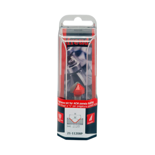 Фреза пазовальная V-образная ( для гипса) D=16; h=12,5; Z=2; A=8; α=90˚