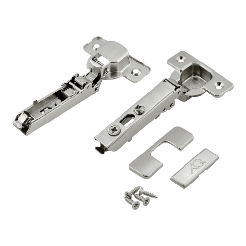 Петля накладная AQ V.2 Clip с эксцентриком с доводчиком (с заглушками и саморезами) БЕЗ ОТВЕТКИ!