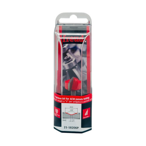 Фреза пазовальная V-образная ( для гипса) D=22.2; h=12,5; Z=2; A=6; α=135˚