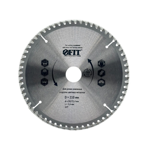 Диск пильный по алюминию D210 x 30/25,4 x 60T