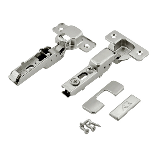 Петля полунакладная AQ V.2 Clip с эксцентриком с доводчиком (с заглушками и саморезами) БЕЗ ОТВЕТКИ!