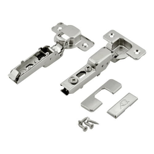 Петля полунакладная AQ V.2 Clip с эксцентриком без пружины (с заглушками и саморезами) БЕЗ ОТВЕТКИ!