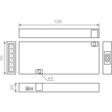 Блок питания AQ CLIX 220V/12V IP20  36W