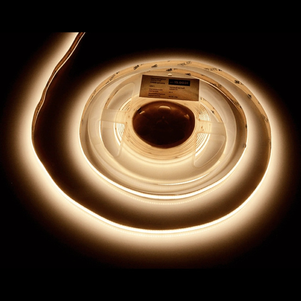 Лента светодиодная AQ LED-LINE COB 480 LED/м 12V 14W/м 8 мм IP20 теплый белый 5 м