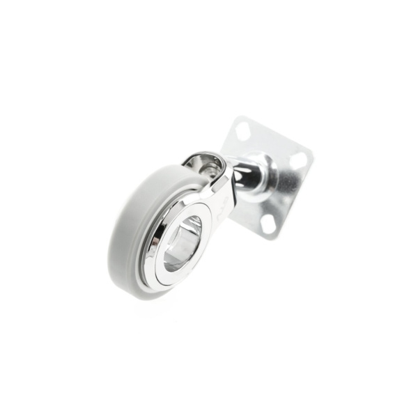 Колесо Gira серое D-60 мм поворотное на площадке без стопора нагрузка 30 кг GTV