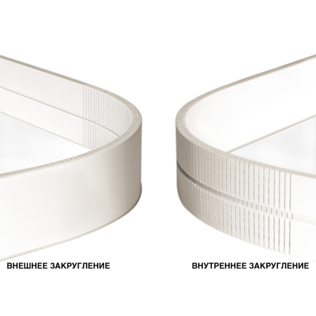 Универсальное радиусное закругление (17 дуб млечный) H-100, 1.2м