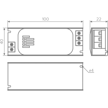 Блок питания AQ BASE 220V/12V IP20  36W