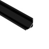 Профиль накладной угловой AQ FORM для LED лент 16х16 3 м черный