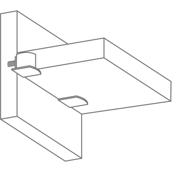 Полкодержатель AQ SHELF 03 скрытого монтажа черный никель