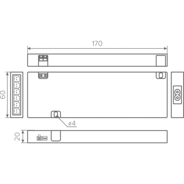 Блок питания AQ CLIX 220V/12V IP20  60W