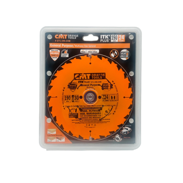 Пила для продольно-поперечного раскроя D190х1,7/1,1х30 Z24