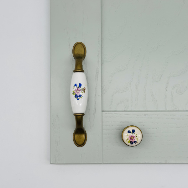 Ручка мебельная 96мм, керамика, рис. 1 (24)