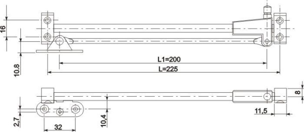 Кронштейн барный левый