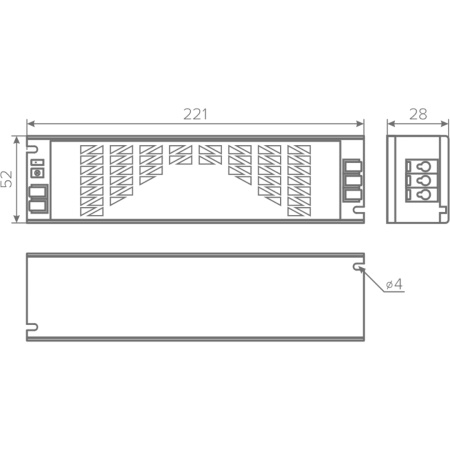 Блок питания AQ MAX 220V/24V IP20 200W
