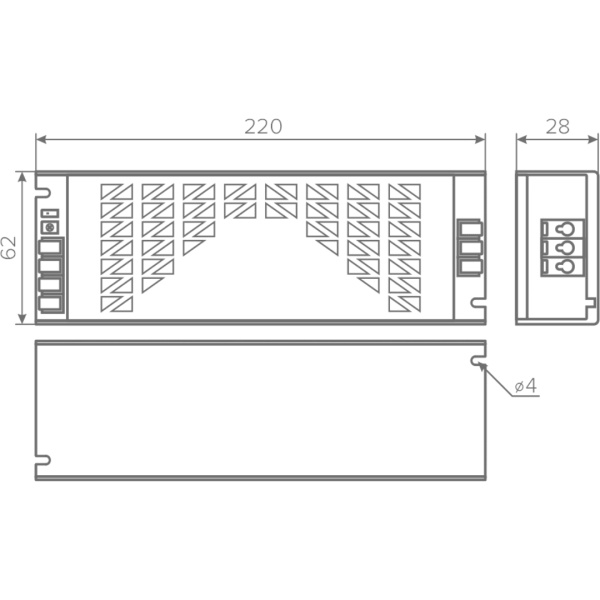 Блок питания AQ MAX 220V/24V IP20 300W