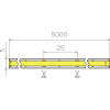 Лента светодиодная AQ LED-LINE COB 480 LED 12V 9,6W/м 5 мм IP20 холодный белый 5 м (15.0304С)
