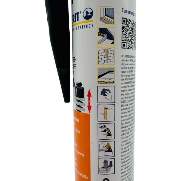 566.4 Клей-герметик ПУ Supraсraft черного цвета, 355 г