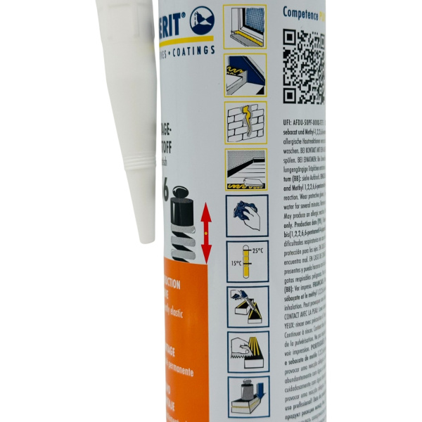 566.5 Клей-герметик ПУ Supraсraft белого цвета, 355 г